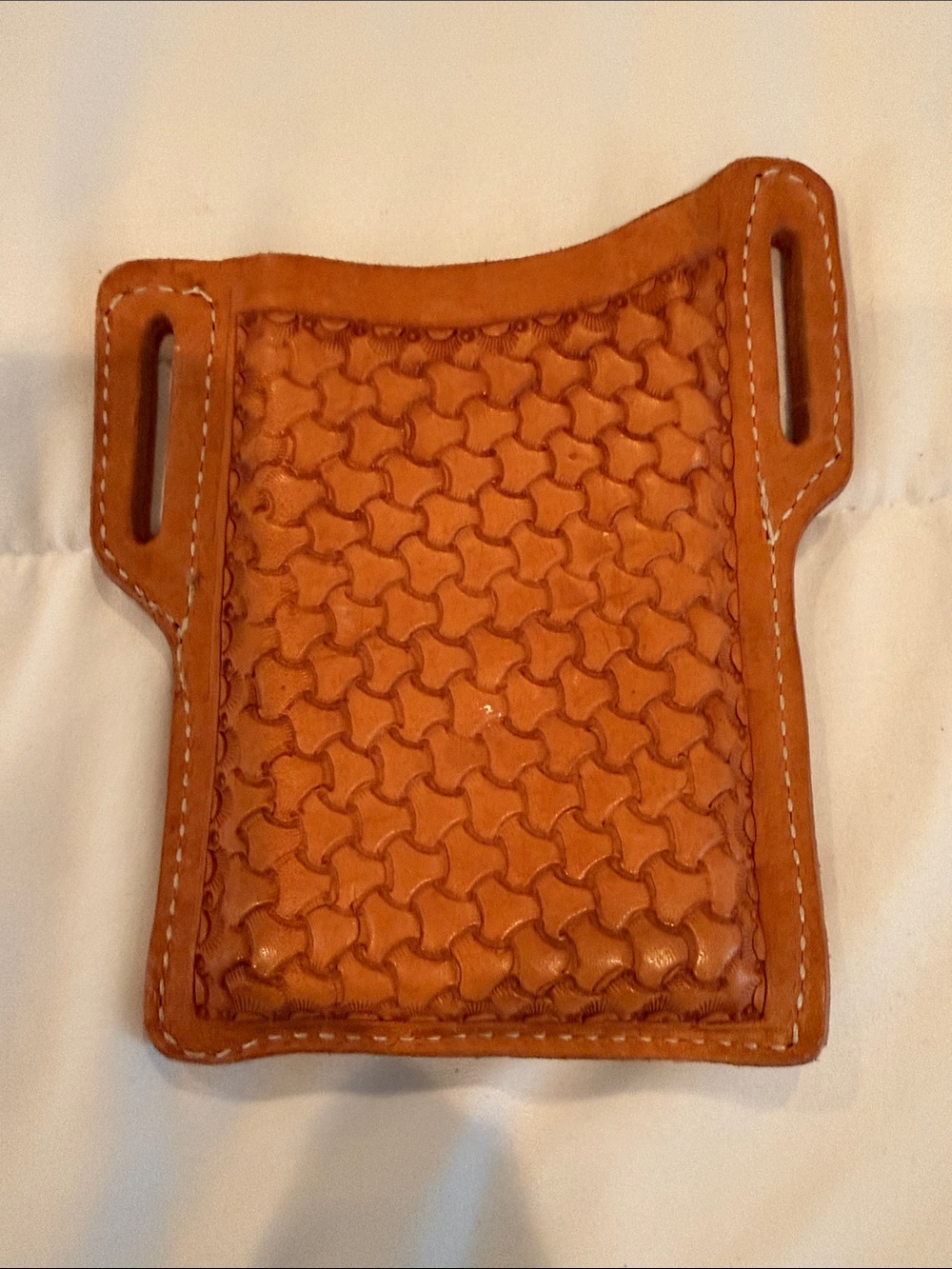 Men's Leather Phone Case Belt Slide - Brown